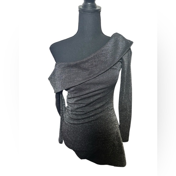 Lovers and Friends Londyn Long Sleeve Mini‎ Dress Black Metallic Size Small NWT - Picture 1 of 6